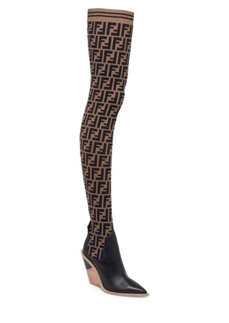 fendi boots fall 2022|fendi thigh high sock boots.